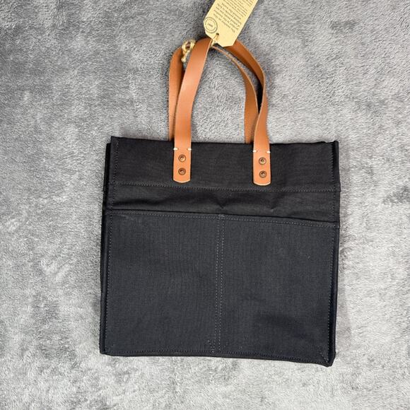 Feed Projects Canvas Tote Bag Children of the World Black Double Handle NWT - Picture 2 of 5